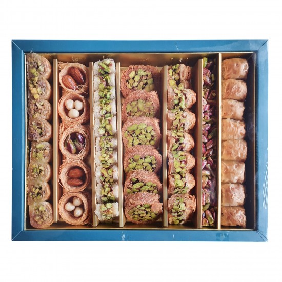 Turkish sweets, Assorted Turkish desserts Super, Walnut, Hazelnut, Cashew, Pistachio delight, 750 gr