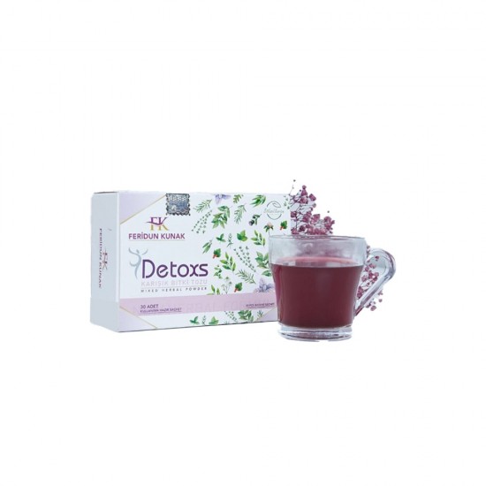 Feridun Kunak Detox Tea, Discover Herbal Detoxification 30-Day Program, Weight Loss, Appetite Suppressant, 30 Sachets, 150 gr