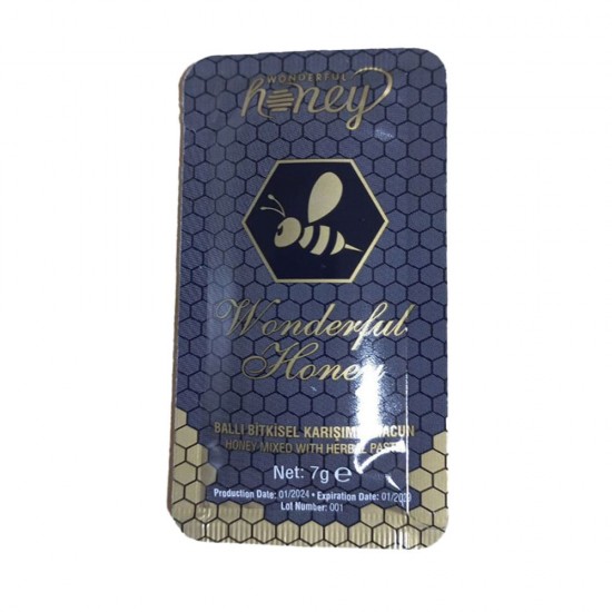 Wonderful Honey VIP - Natural Male Enhancement Honey for Libido, Stamina, and Vitality, 7g ×12 Sachets