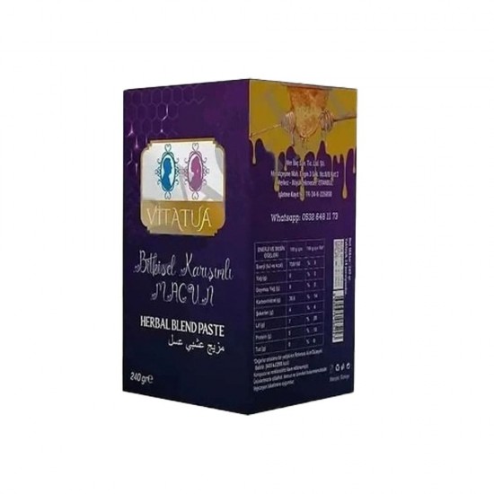 Vitatua Paste, Herbal Blend for Sexual Wellness, Increases Your Energy and Sexual Vitality Naturally, Enhance Intimacy for Men and Women, 240 gr