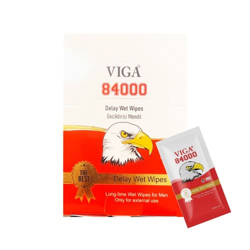 Original VIGA 84000 DELAY WET WIPES FOR MEN - 10% Lidocaine for Prolonged Performance and Enhanced Control, 10 Wipes X 3 ML Original VIGA 84000 DELAY WET WIPES FOR MEN - 10% Lidocaine for Prolonged Performance and Enhanced Control, 10 Wipes X 3 ML