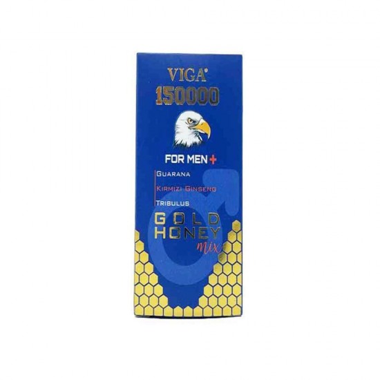 Viga 150000 Gold Honey for Men - Natural Libido Booster and Male Enhancement Supplement, 5 gr × 7 Sachets 