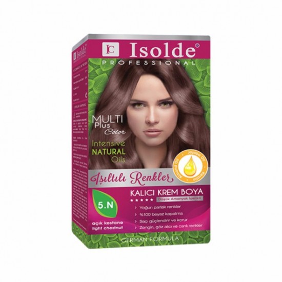 Isolde Multi Plus, Turkish Permanent Herbal Haircolor Cream,5.N, light chestnut,135 ml