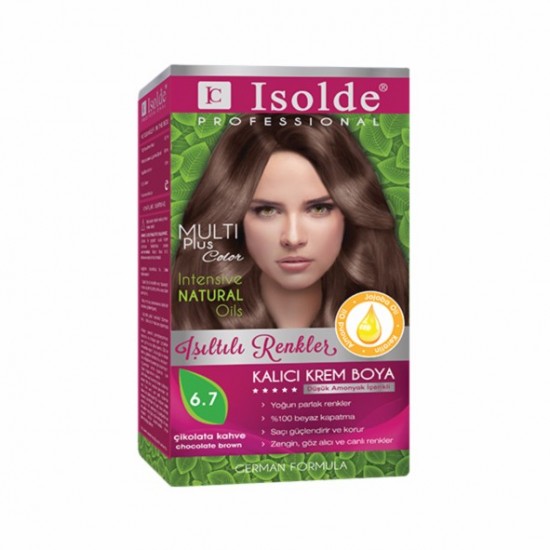 Isolde Multi Plus, Turkish Permanent Herbal Haircolor Cream,6.7, Chocolate brown,135 ml
