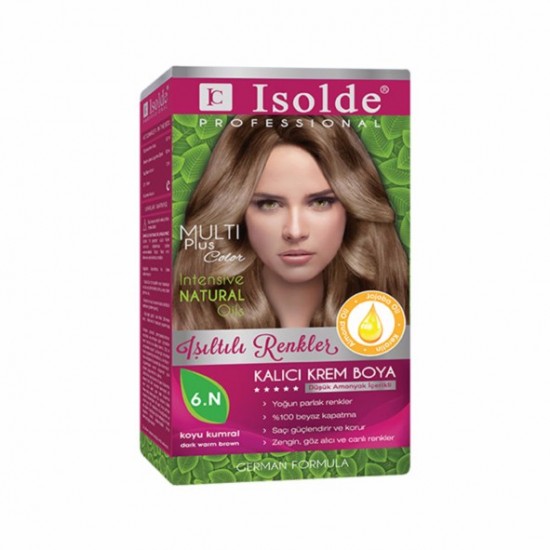 Isolde Multi Plus, Turkish Permanent Herbal Haircolor Cream,6.N dark warm brown, 135 ml