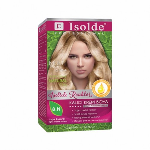Isolde Multi Plus, Turkish Permanent Herbal Haircolor Cream,8.N Light warm brown, 135ml Isolde Multi Plus, Turkish Permanent Herbal Haircolor Cream,8.N Light warm brown, 135ml