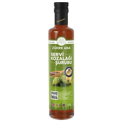 شراب مخروط السرو من زهرة آنا – منظم طبيعي لمستوى السكر في الدم, يعزز المناعة ويقاوم الالتهابات, شراب تركي طبيعي للطاقة والعافية, 650 مل