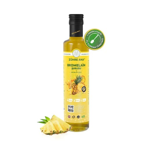 ZÜHRE ANA Bromelain Syrup - Natural Pineapple Detox & Weight Management Syrup for Digestion, Fat Burning & Energy - 250ml