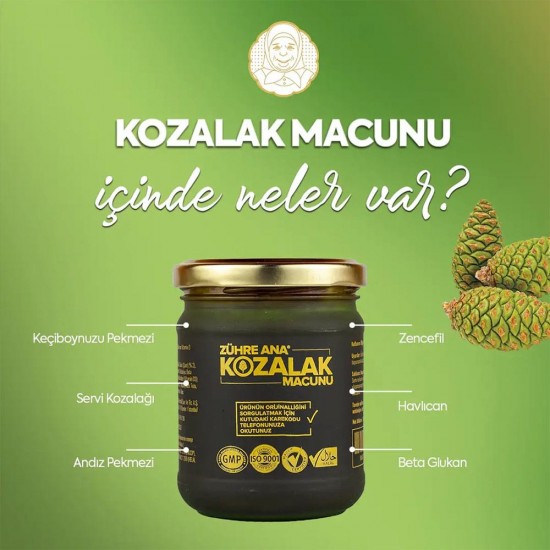 ZÜHRE ANA Pine Cone Paste for Immunity, Lung Detox, Respiratory Health & Treats Cough,Vitamins C & D3, Halal & Vegan, 240g ZÜHRE ANA Pine Cone Paste for Immunity, Lung Detox, Respiratory Health & Treats Cough,Vitamins C & D3, Halal & Vegan, 240g