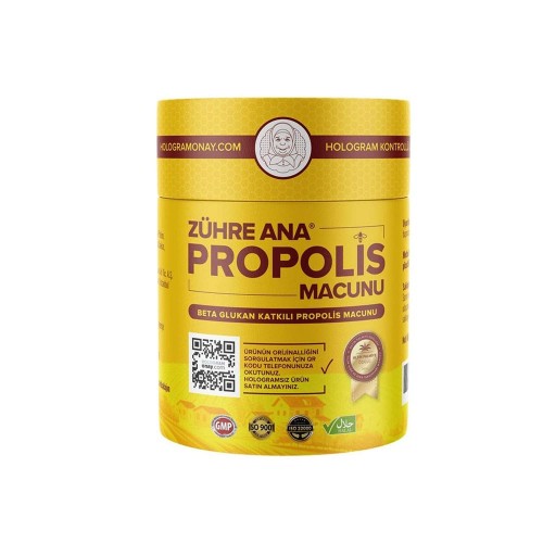 ZÜHRE ANA Propolis Paste, Natural Honey, Royal Jelly, Propolis, Pollen & Korean Ginseng for Immune Support, Energy and Antioxidants, 240g