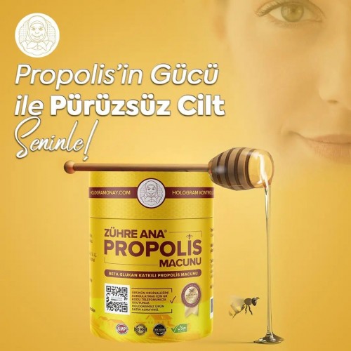ZÜHRE ANA Propolis Paste, Natural Honey, Royal Jelly, Propolis, Pollen & Korean Ginseng for Immune Support, Energy and Antioxidants, 240g ZÜHRE ANA Propolis Paste, Natural Honey, Royal Jelly, Propolis, Pollen & Korean Ginseng for Immune Support, Energy and Antioxidants, 240g