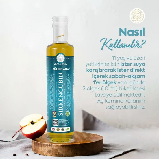 ZÜHRE ANA Sirkencubin – Natural Fermentation, Probiotic, Honey & Vinegar Drink for Digestion, Immunity, Energy and Detox, 250 ml ZÜHRE ANA Sirkencubin – Natural Fermentation, Probiotic, Honey & Vinegar Drink for Digestion, Immunity, Energy and Detox, 250 ml