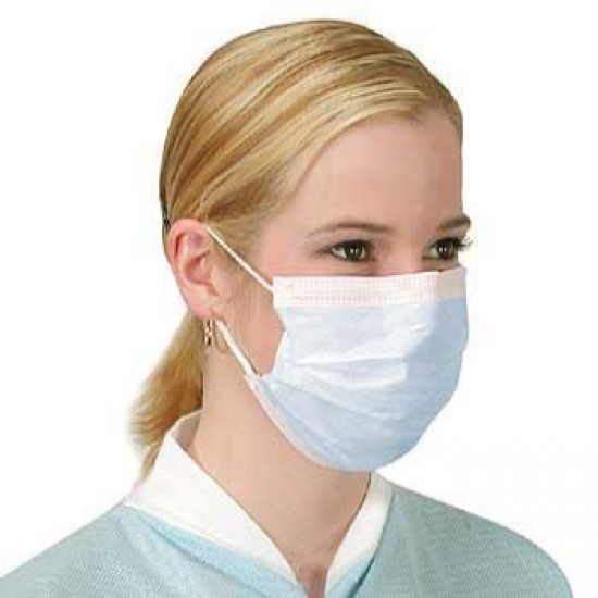 50 x Flu Surgical Face Masks with Earloops Antivirus and Pollution Protection, 1box x 50 Unit, 50 mask