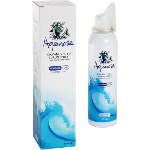 Aquanose بخاخ ماء البحر, بخاخ الانف, احتقان الانف والرشح والانفلونزا, 100 مل Aquanose بخاخ ماء البحر, بخاخ الانف, احتقان الانف والرشح والانفلونزا, 100 مل