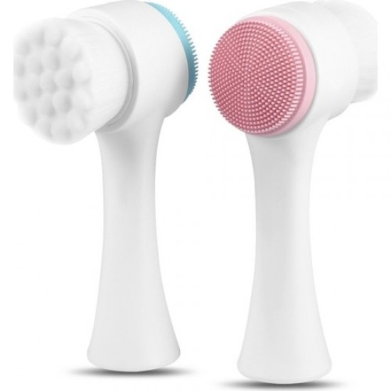 Skin Purifying Brush, Professional Double Headed Facial Cleansing Brush, Silicone Blackhead Remover Brush