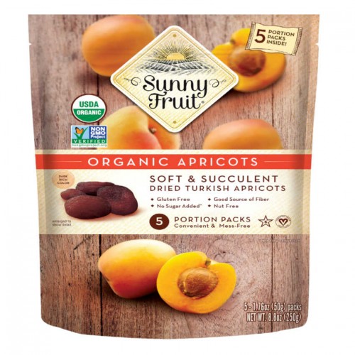 المشمش المجفف العضوي - Sunny Fruit - فواكه مجففة تركية, طرية - بدون سكريات مضافة أو كبريتات أو مواد حافظة | نباتي  وحلال ، (5 × 50 غرام) 250 غرام المشمش المجفف العضوي - Sunny Fruit - فواكه مجففة تركية, طرية - بدون سكريات مضافة أو كبريتات أو مواد حافظة | نباتي  وحلال ، (5 × 50 غرام) 250 غرام