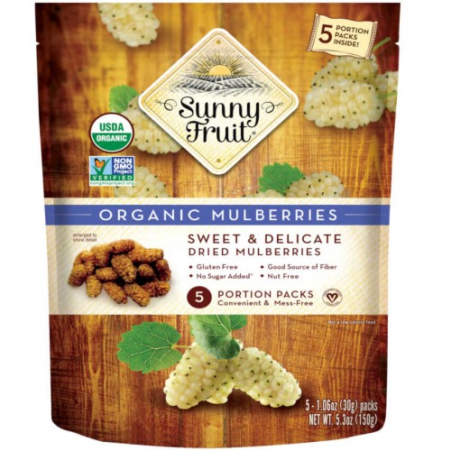 التوت المجفف العضوي - Sunny Fruit - فواكه مجففة تركية, طرية - بدون سكريات مضافة أو كبريتات أو مواد حافظة | نباتي  وحلال ، (5 × 30 غرام) 150 غرام التوت المجفف العضوي - Sunny Fruit - فواكه مجففة تركية, طرية - بدون سكريات مضافة أو كبريتات أو مواد حافظة | نباتي  وحلال ، (5 × 30 غرام) 150 غرام