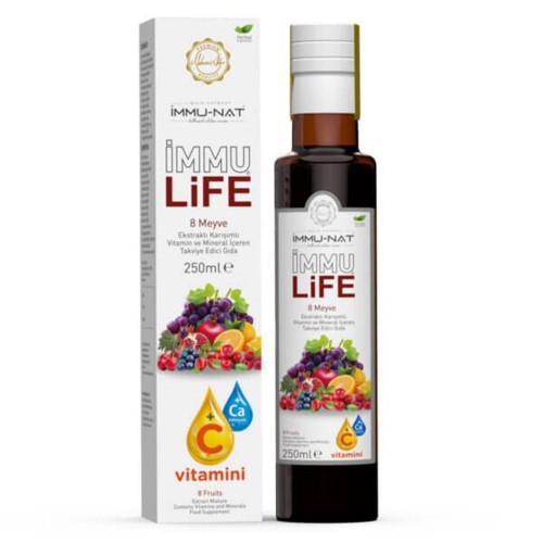 Immu Life 250 ML – Natural 8-Fruit Vitamin & Mineral Liquid Extract for Energy, Immunity, Vitality, & Protect Cells from Oxidative Stress