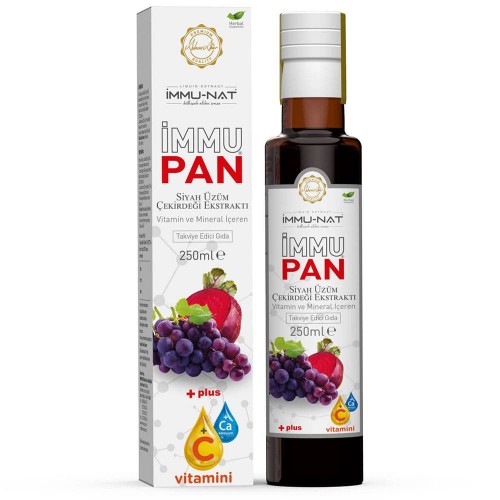 Immu Pan Black Grape Seed 250 ML – Antioxidant Liquid Extract with Vitamins & Minerals for Immunity, Cellular Health & Cancer Support