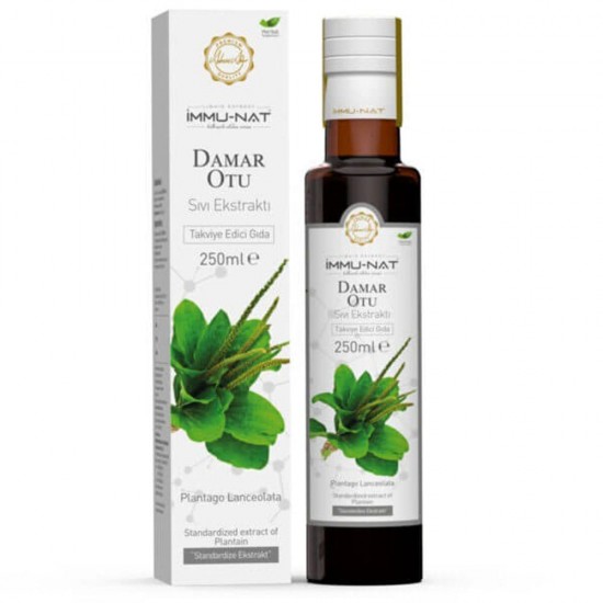 Plantain Liquid Extract 250 ML – IMMU-NAT Vascular Herb Extract for Lungs, Respiratory Health, Anti-Inflammatory & Immune Support