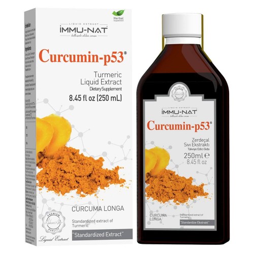Turmeric Extract Curcumin-p53 250 ML – Natural Liquid Herbal Supplement for Anti-Inflammation, Vitality, Antioxidant & Cancer Prevention