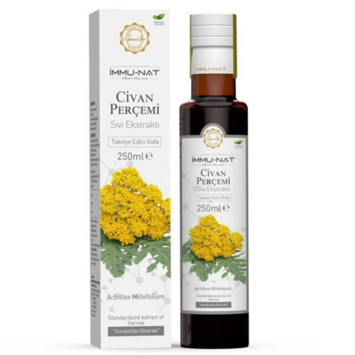 Yarrow Extract 250 ML – IMMU-NAT Herbal Liquid for Digestion, Immune & Hormonal Balance, Detox & Anti-Inflammatory Health