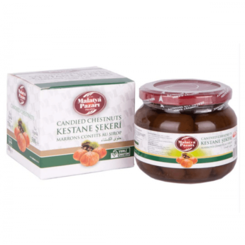 Candied Chestnuts in Syrup, Turkish Maroon Glace, Chestnut Jam, 500gr 17.63 oz. Candied Chestnuts in Syrup, Turkish Maroon Glace, Chestnut Jam, 500gr 17.63 oz.