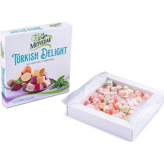 Malatya Pazar Turkish Delight, Mixed Fruity Bird Turkish Delight, 400gr 11 oz.