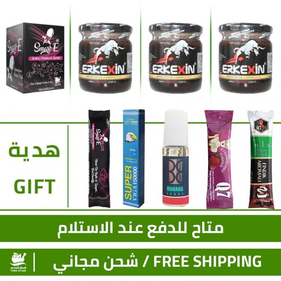 3 × Erkexin Matador Epimedium Macun, 1 × Smart E Paste, Erection Enhancer, Delayed Ejaculation, 5 free gifts