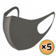 Nano Technology Washable Cloth Mask, Foam Nano Filter Technology Fabric Mask, 5 masks, Gray