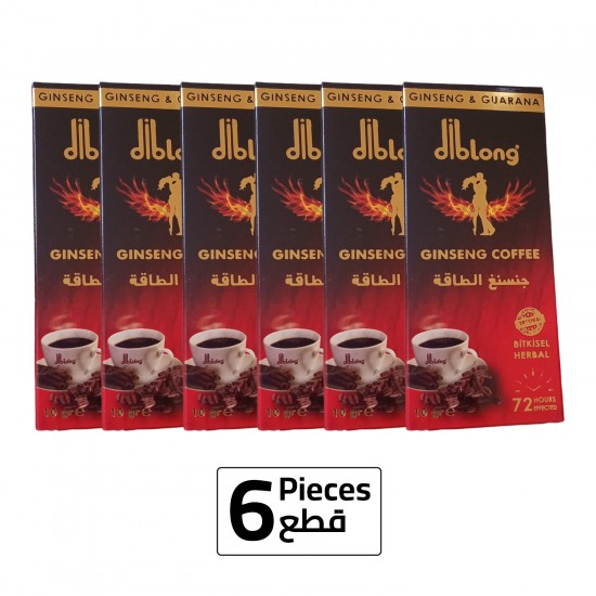 Diblong Turkish Coffee, Energy Coffee with Ginseng and Guarana, For Erectile Dysfunction and Sexual Performance, 72 Hours Effect, 6×10, 60 g