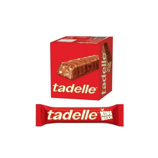 Tadelle King Size Hazelnut Filled Milk Chocolate -TURKEY CHOCOLATE For Family, Pack of 16 bars, 52 gr