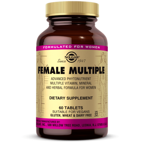 Solgar Female Multiple, - Multivitamin, Mineral & Herbal Formula for Women 60 Tablets  Solgar Female Multiple, - Multivitamin, Mineral & Herbal Formula for Women 60 Tablets