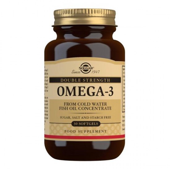 سولجار اوميجا 3, تركيز القوة المضاعفة من Solgar, زيت سمك المياه الباردة, اوميغا 700 ملغ 30 كبسولة جيلاتينية