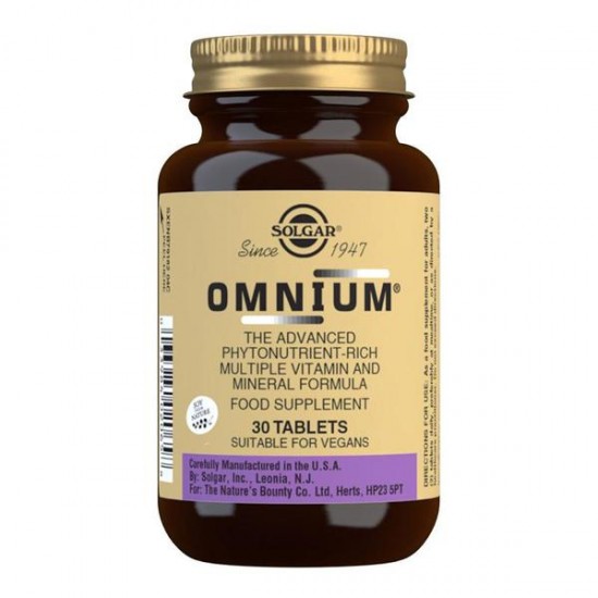 سولجار OMNIUM تركيبة الكيميائيات النباتية المغذية, تركيبة فيتامينات ومعادن متعددة 30 قرص