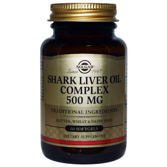 Solgar, Shark Liver Oil Complex, 500 mg, 60 Softgels 