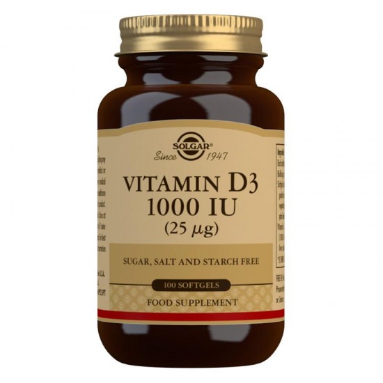 Solgar Vitamin D3 1000 IU (25 mcg) 100 Softgels