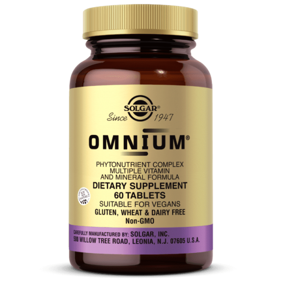 سولجار OMNIUM تركيبة الكيميائيات النباتية المغذية, تركيبة فيتامينات ومعادن متعددة 60 قرص