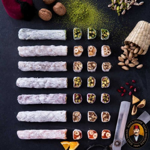 Hafez Mustafa Premium Turkish Delight, Mixed Rolled and Doubled Delight Pistachio Hazelnut Walnut FREE SHIPPING Large Metal Box 1900 gr 67 oz Hafez Mustafa Premium Turkish Delight, Mixed Rolled and Doubled Delight Pistachio Hazelnut Walnut FREE SHIPPING Large Metal Box 1900 gr 67 oz
