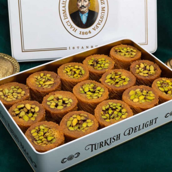 Hafiz Mustafa Turkish Kadayif Pistachio FREE SHIPPING Large Metal Box 1900 gr 67 oz