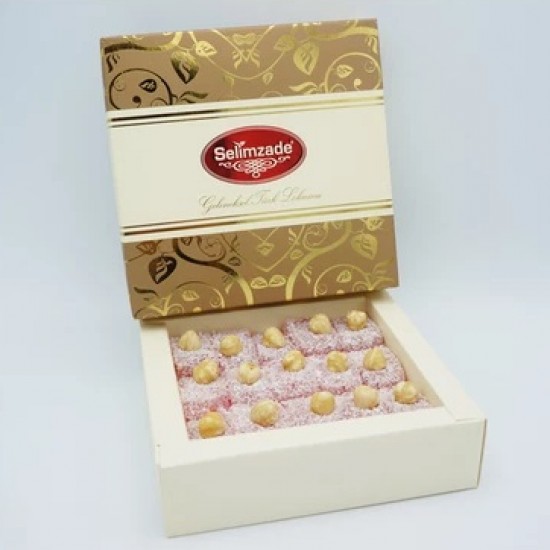 Selimzade Turkish Delight, Turkish Delight with Strawberry and Hazelnut, 400gr 14,11 oz.