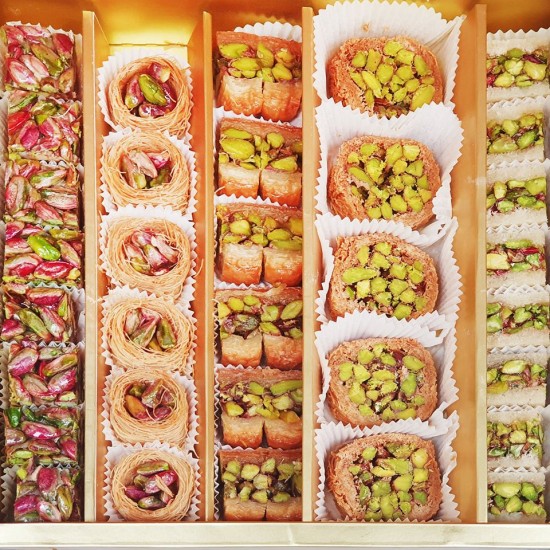 Turkish sweets, Assorted Turkish desserts, Antep Pistachio delight, 550 gr