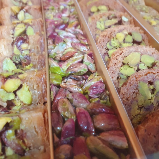 Turkish sweets, Assorted Turkish desserts, Antep Pistachio delight, 550 gr