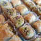 Turkish sweets, Turkish Super Baklava Fingers, Long-Lasting Dry Baklava Fingers with Pistachio 425 gr