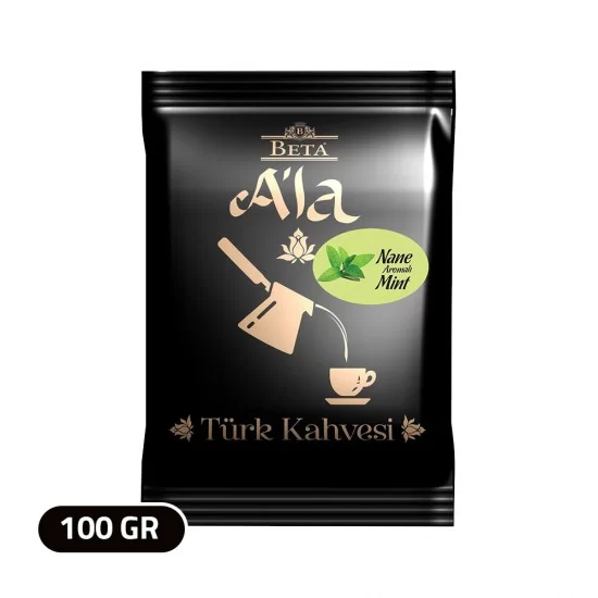 الخرقاء كوة القبو  العطار التركي, قهوة تركية, قهوة آلا التقليدية, قهوة تركية مع نكهة النعناع,  100 غرام