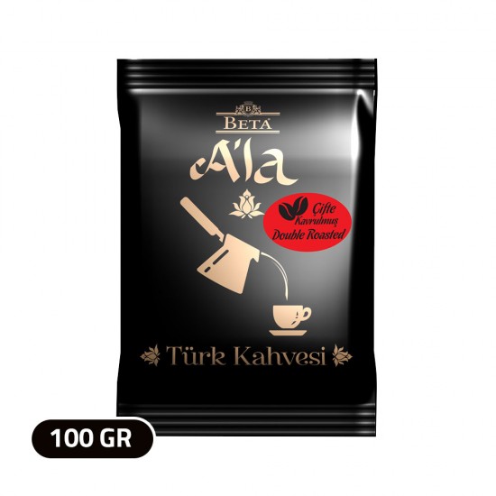 قهوة تركية, قهوة آلا التقليدية, قهوة تركية سادة تحميص مضاعف, 100 غرام