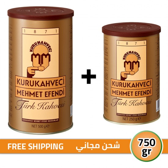 Turkish Coffee, Mehmet Efendi Turkish Coffee, Luxurious Taste, FREE SHIPPING, 250 + 500, 750 gr