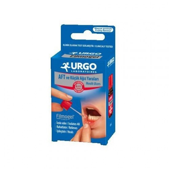URGO Filmogel Mouth Ulcers, For Lips Tongue Ulcers, Immediate Pain Relief, Speed Healing, 6ml
