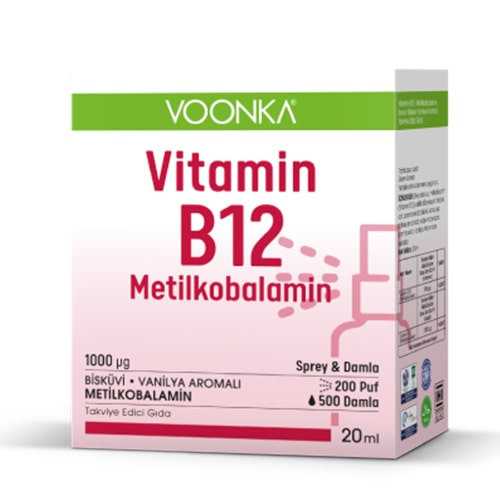 VOONKA Vitamin B12 Spray and Drop, 1000 mcg, Dietary Supplement, Contains Vitamin B12 in the Form of Methylcobalamin, 20 ml VOONKA Vitamin B12 Spray and Drop, 1000 mcg, Dietary Supplement, Contains Vitamin B12 in the Form of Methylcobalamin, 20 ml