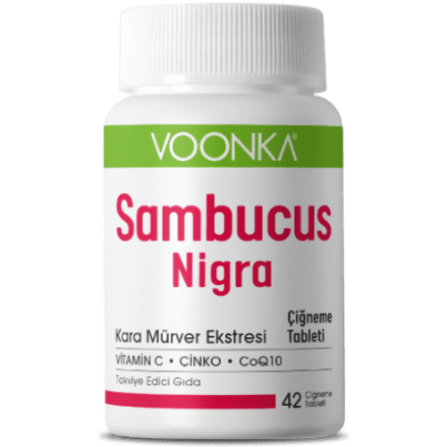 Sambucus Nigra Chewable Tablets, Turkish Black Elderberry Extract, Co-Coenzyme Q10, Zinc, Vitamin C, High Immune Support, 42 Tablet Sambucus Nigra Chewable Tablets, Turkish Black Elderberry Extract, Co-Coenzyme Q10, Zinc, Vitamin C, High Immune Support, 42 Tablet